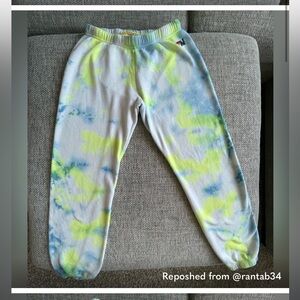 Blue and Yellow Aviator Nation Sweatpants
